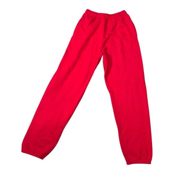 Athletic Works Red Jogger Sweatpants S 28 30 Cotton Polyester Elastic Waist - Picture 1 of 4